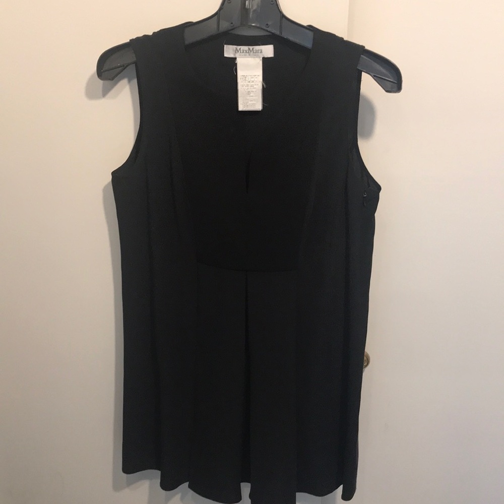 MaxMara tunic fine heavy silky grey/black